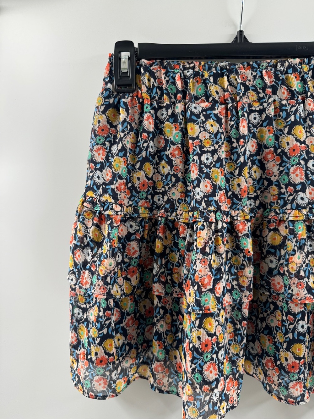 LOFT Petite Floral Tiered Ruffle Pull-On Mini Skirt – Women's XXSP - Picture 2 of 8